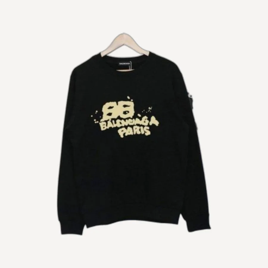 발렌시아가 핸드드로운 BB 기모 맨투맨