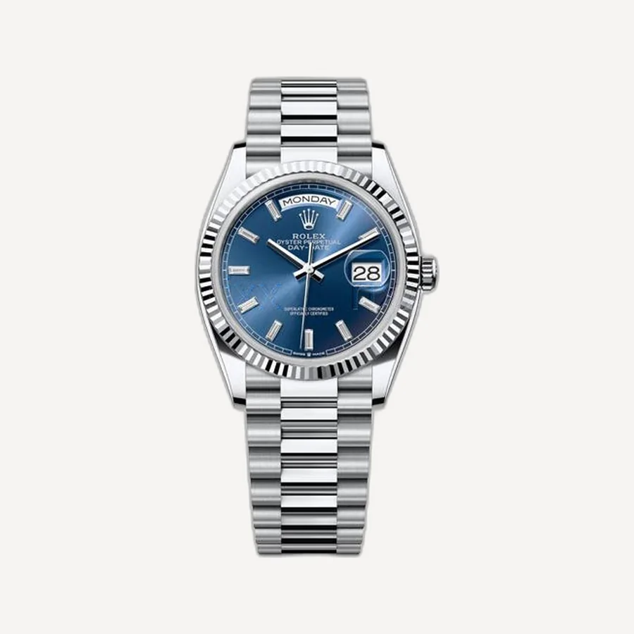 롤렉스 데이-데이트 시계 블루 36mm 브라이트 블루 다이얼