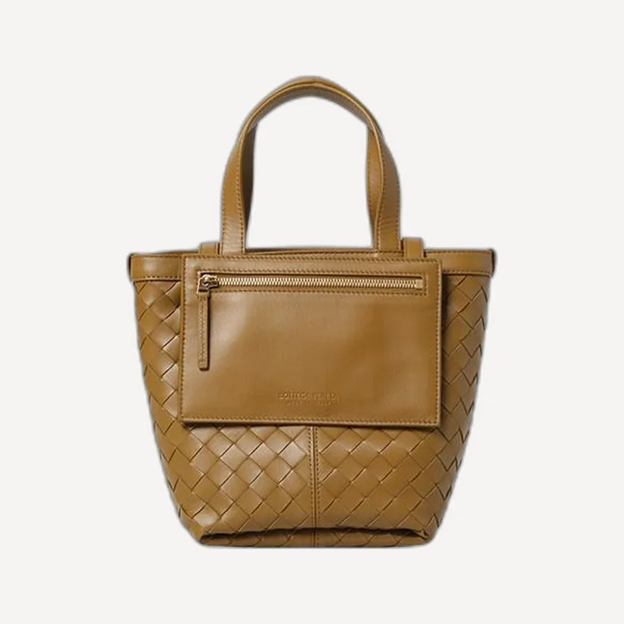보테가베네타 플립 플랩 Intrecciato-leather 토트백