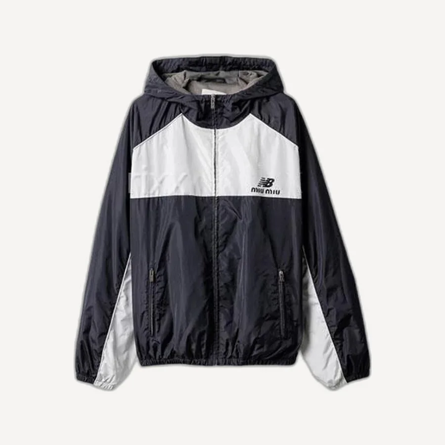 미우미우 테크니컬 포플린 후디 재킷