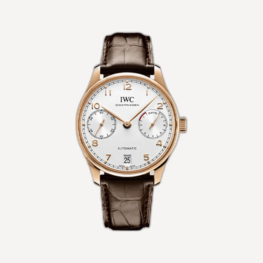 IWC 포르투기즈 부엉이 화이트다이얼 브라운 핸즈 · 1