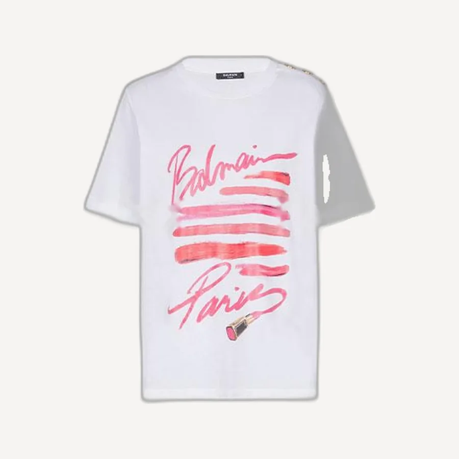 발망 립스틱 프린트 티셔츠