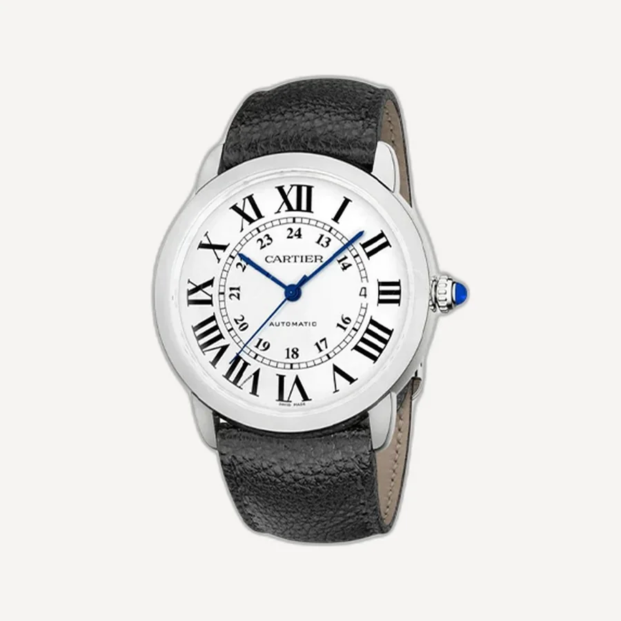 까르띠에 롱드 솔로 스틸 가죽스트랩 엑스트라라지 42mm