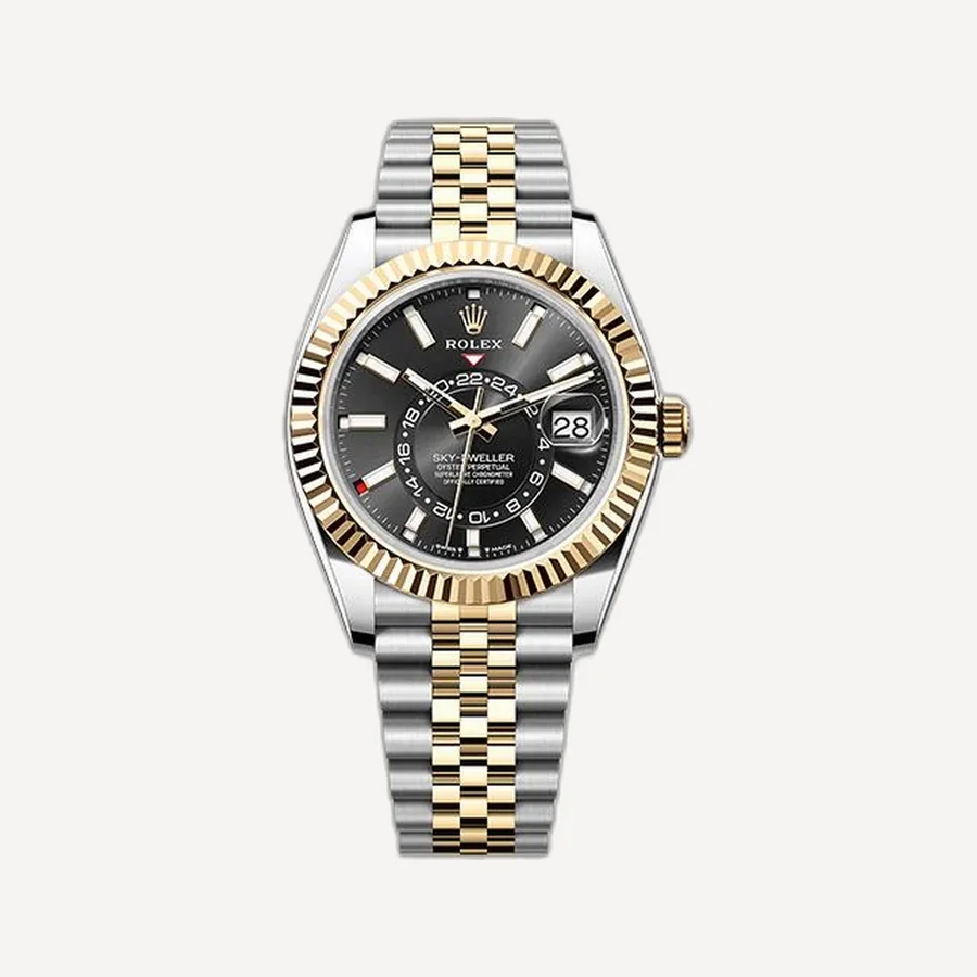 롤렉스 스카이드웰러 오이스터스틸과 옐로우 골드 42mm