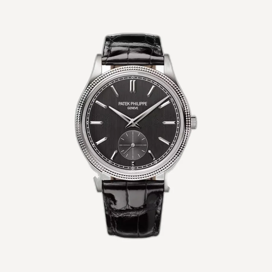 파텍필립 칼라트라바 화이트 골드 차콜 그레이 다이얼 39mm