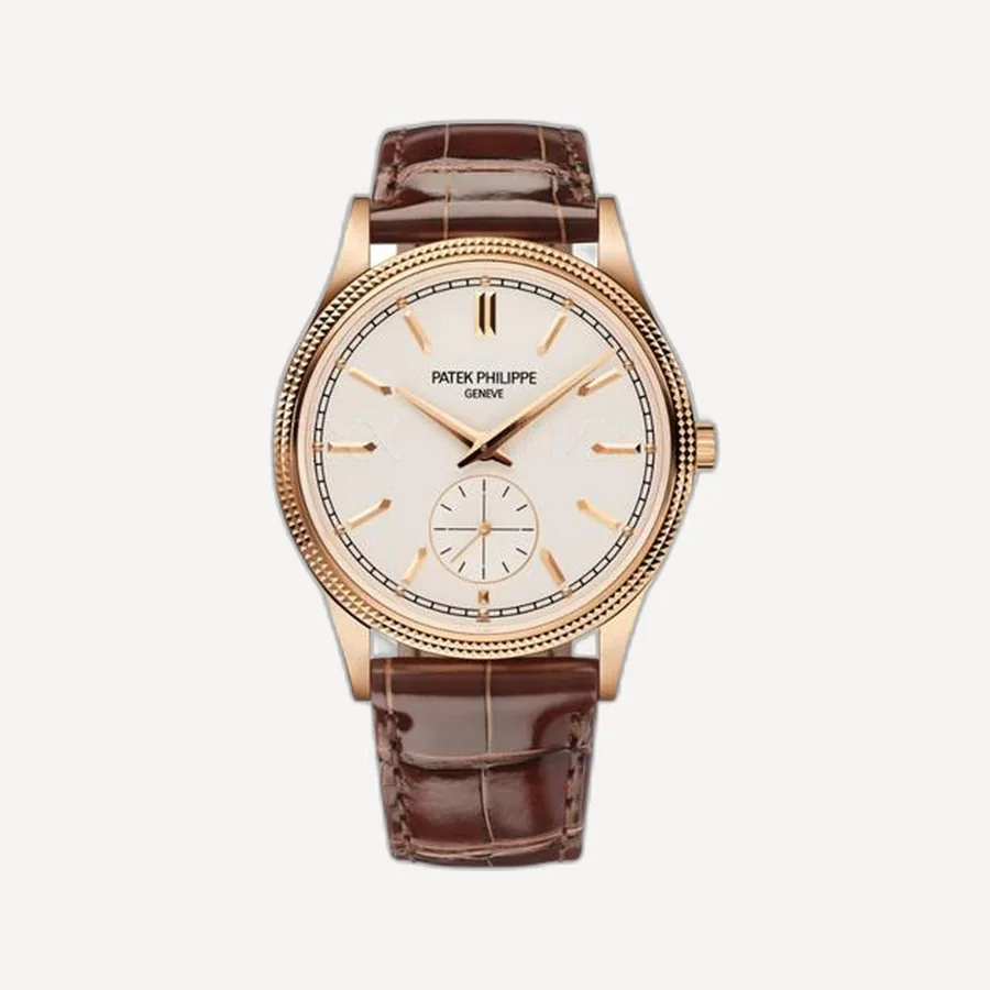 파텍필립 칼라트라바 로즈골드 그레인드 실버 다이얼 39mm