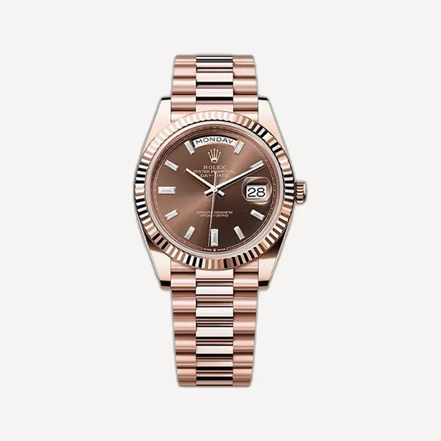 롤렉스 데이데이트 다이아몬드 초코 로즈골드 40mm