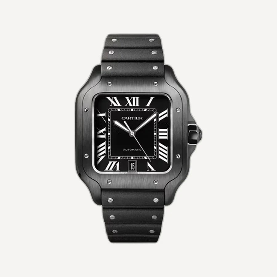 까르띠에 산토스 리버밴드 올블랙 40mm