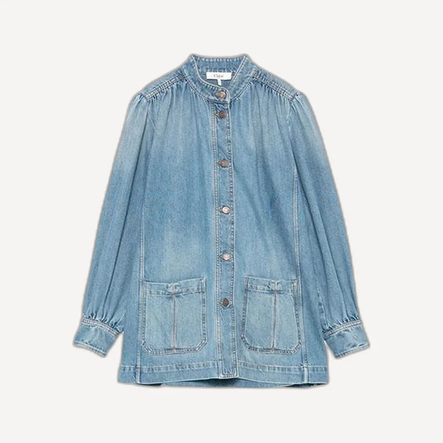 끌로에 주름 데님 재킷