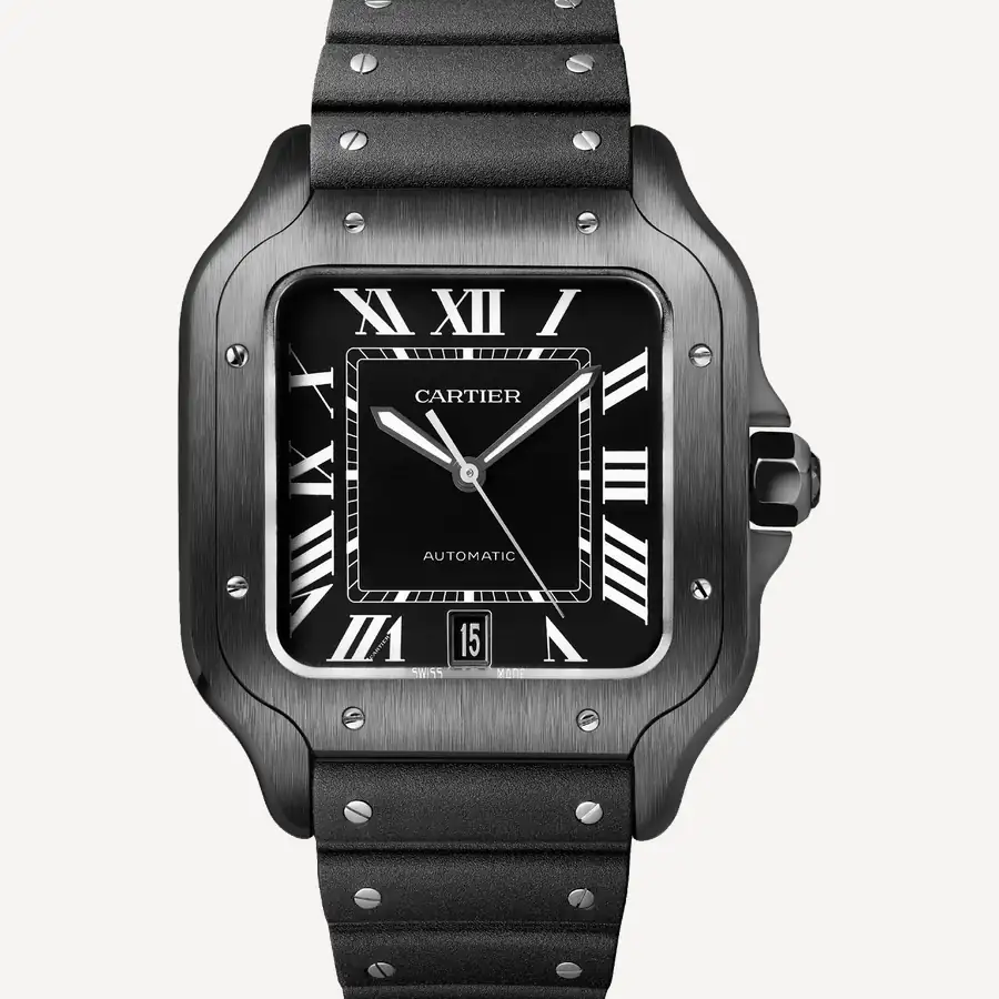 까르띠에 산토스 리버밴드 올블랙 40mm