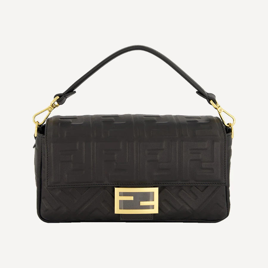 펜디 바게트 가죽 백 블랙