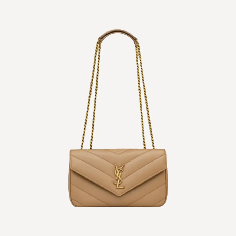 생로랑 matelasse 램스킨 소재의 loulou 스몰백 NATURAL TAN 가방 · 1